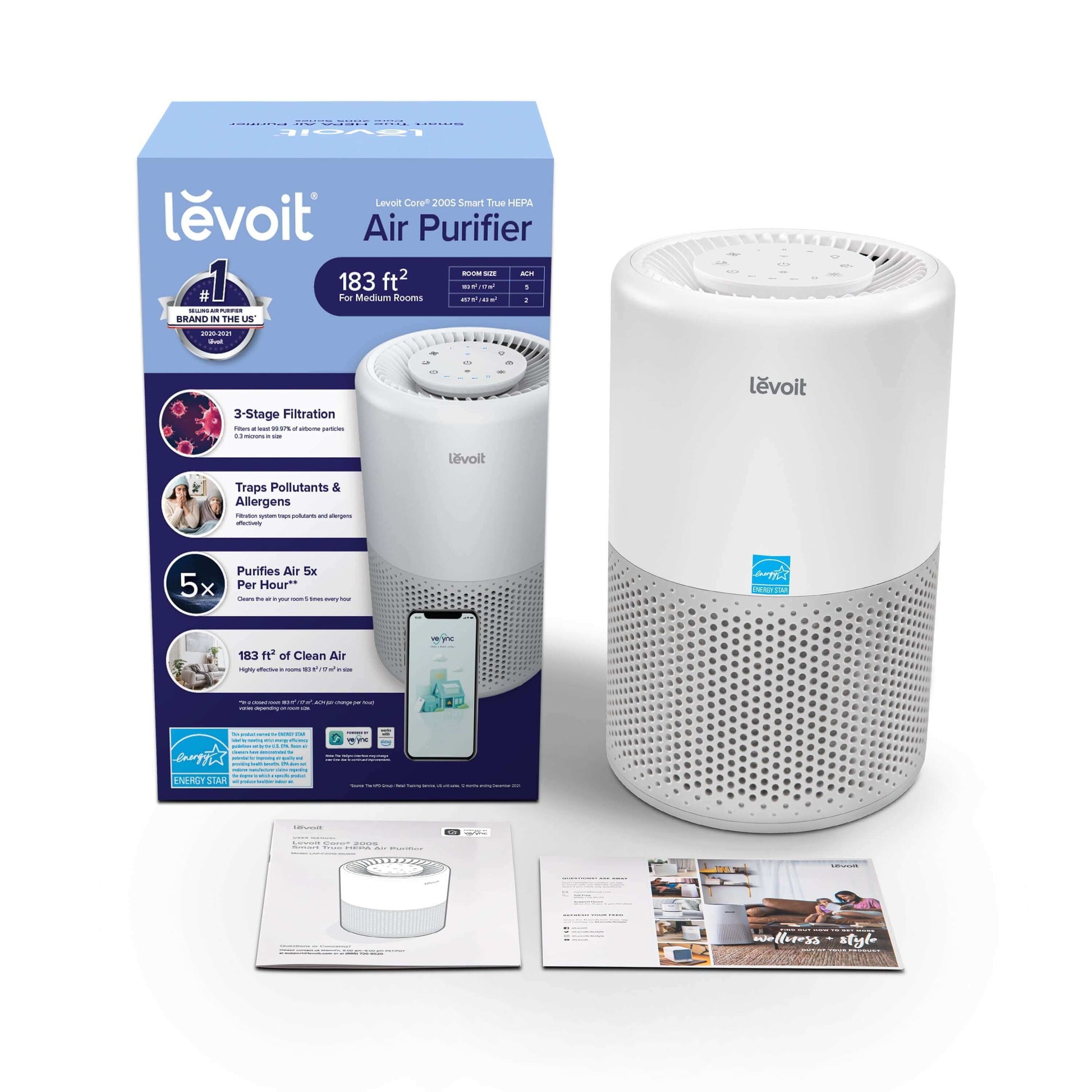 Professional Title: "Core200S Air Purifier - Covers up to 457 Sq Ft" -  from My Store | Available at PurelyFreshAir