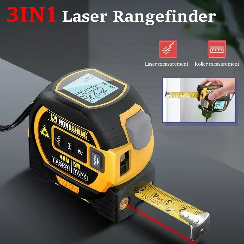 "Get precise measurements with this 3-in-1 Laser Tape Measure! 📏✨ #lasermeasurement #DIYprojects" -  from PurelyFreshAir | Available at PurelyFreshAir