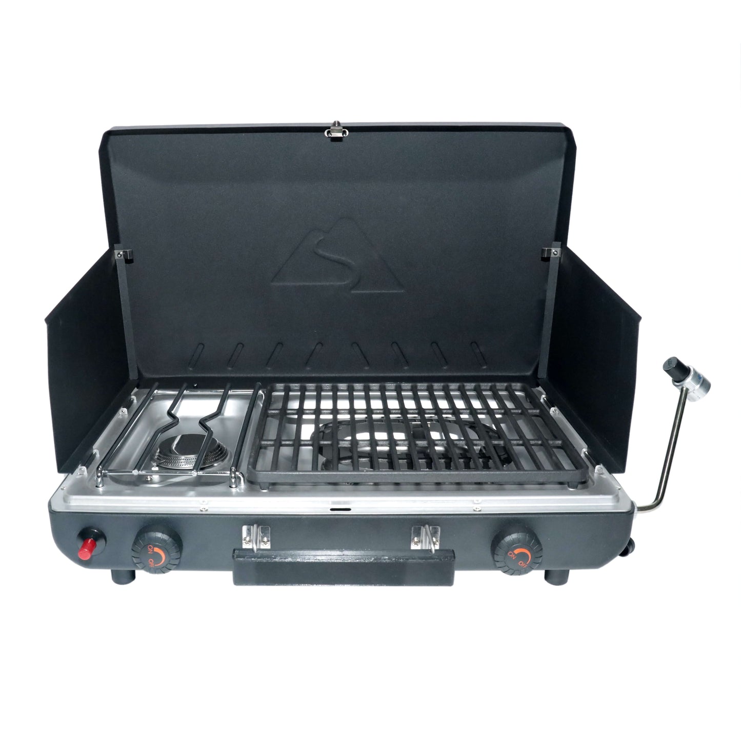 Propane 2-In-1 Portable 2 Burner Grill Camp Stove, Model GCT2220WB -  from PurelyFreshAir | Available at PurelyFreshAir