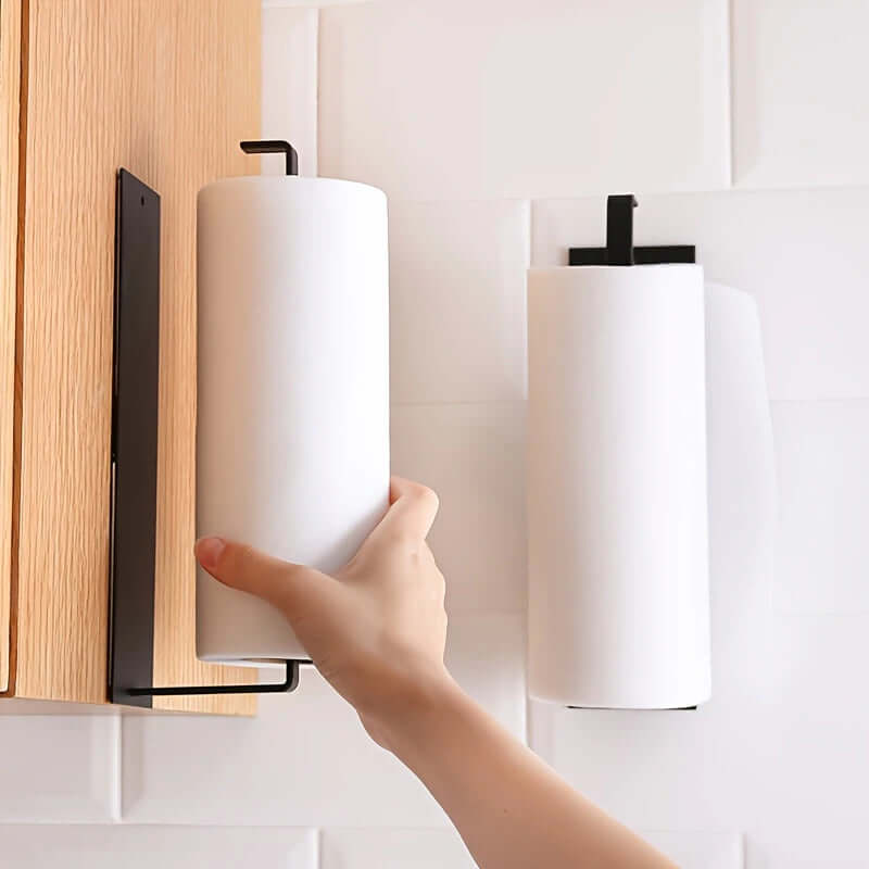 Kitchen Carbon Steel Paper Towel Rack Punch Free Paper Towel Rack Household Paper Rack Storage Rack -  from PurelyFreshAir | Available at PurelyFreshAir