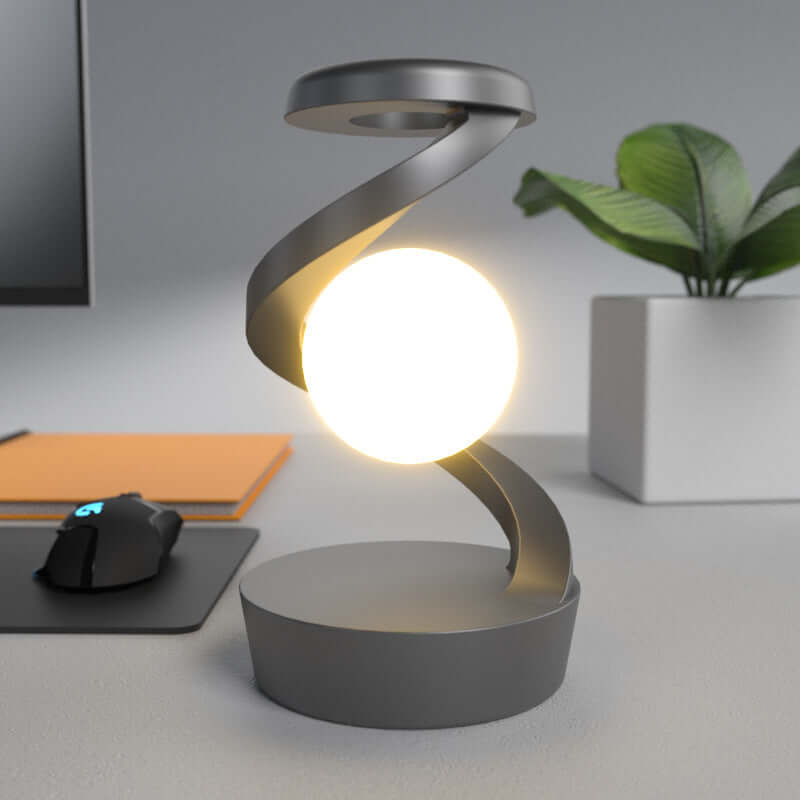 Rotating Moon Desk Lamp with Phone Wireless Charging Sensor Control Table Lamps Decorative Desktop Lamp Small Night Lamp Home Decor -  from PurelyFreshAir | Available at PurelyFreshAir