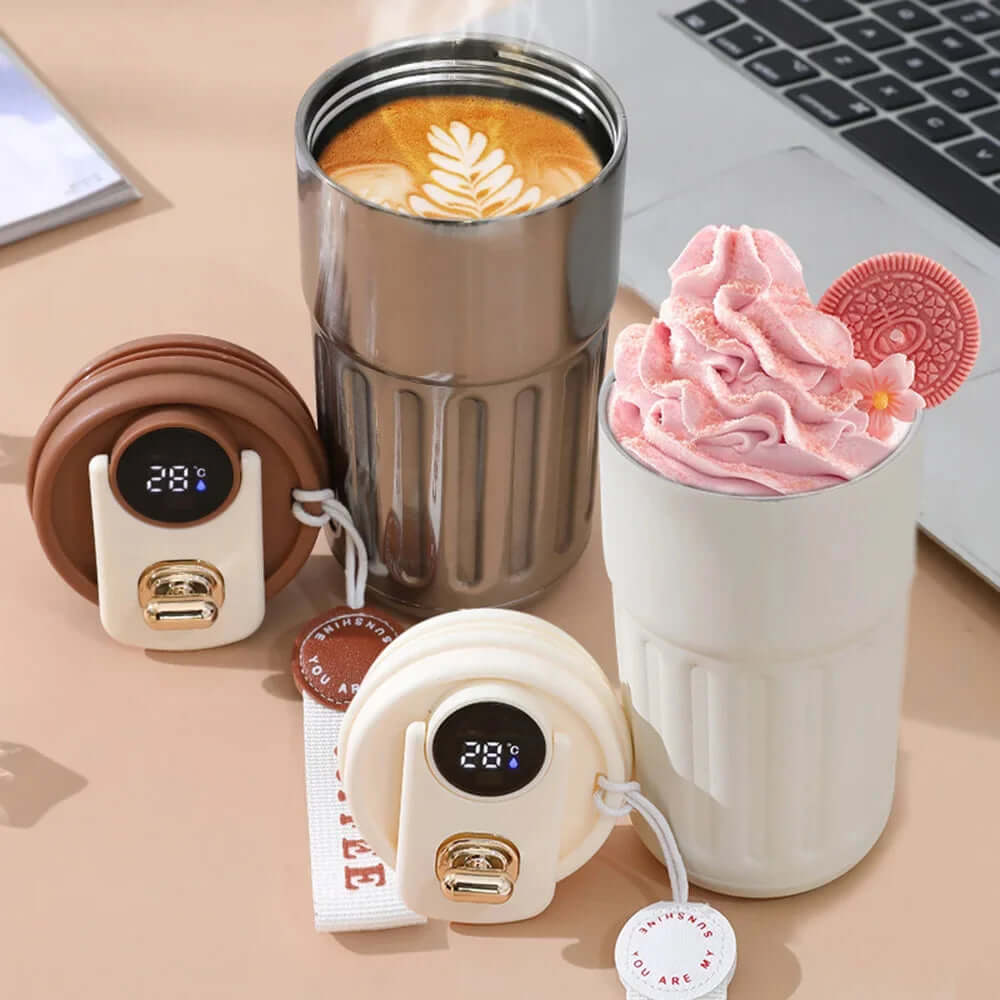 Smart Thermos Bottle LED Temperature Display Coffee Cup 316 Stainless Steel Tumbler Mug Portable Vacuum Flasks Thermoses -  from PurelyFreshAir | Available at PurelyFreshAir