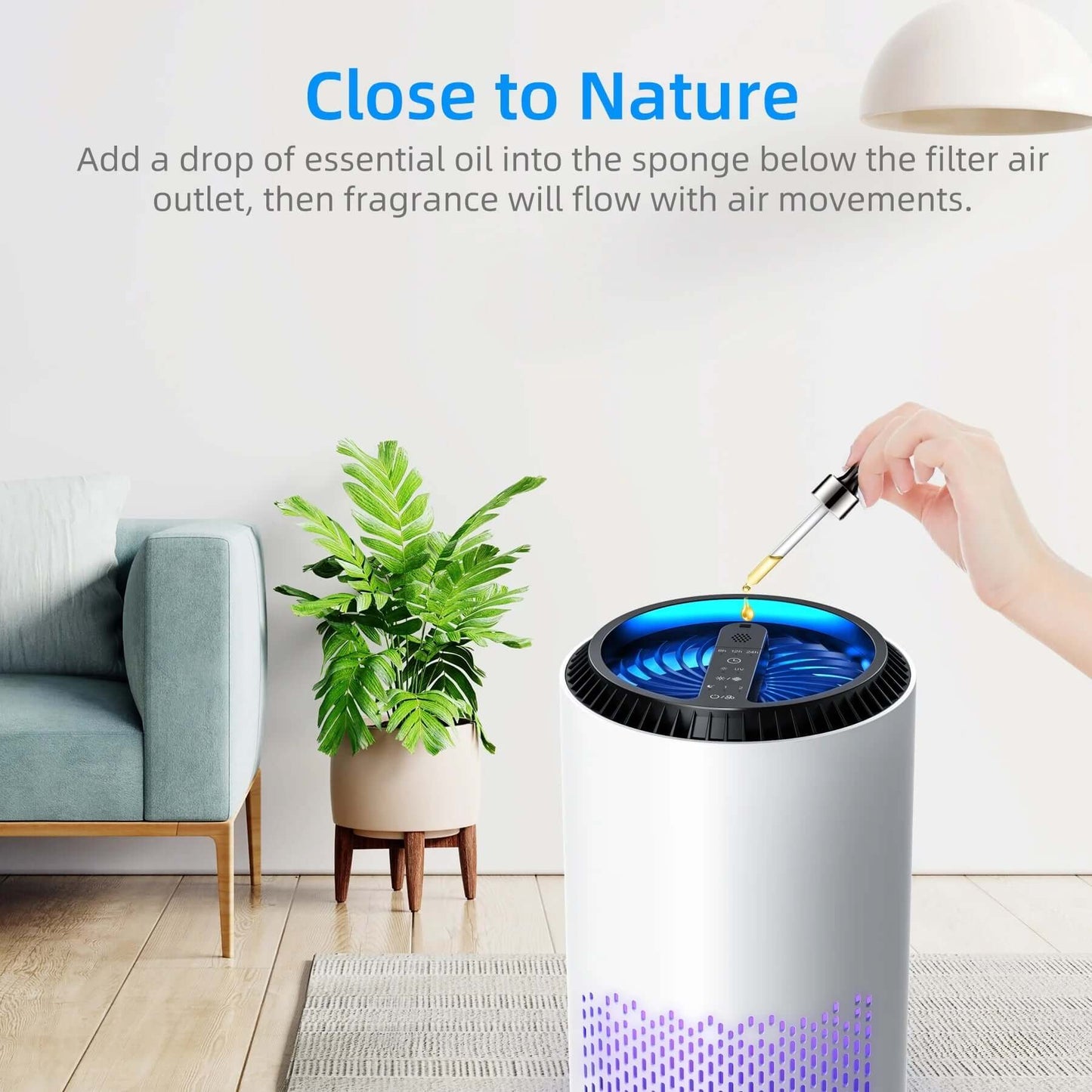 DH-JH01 Air Purifier High Efficient HEPA Air Cleaner 99.9% Removal for Home ,White -  from My Store | Available at PurelyFreshAir