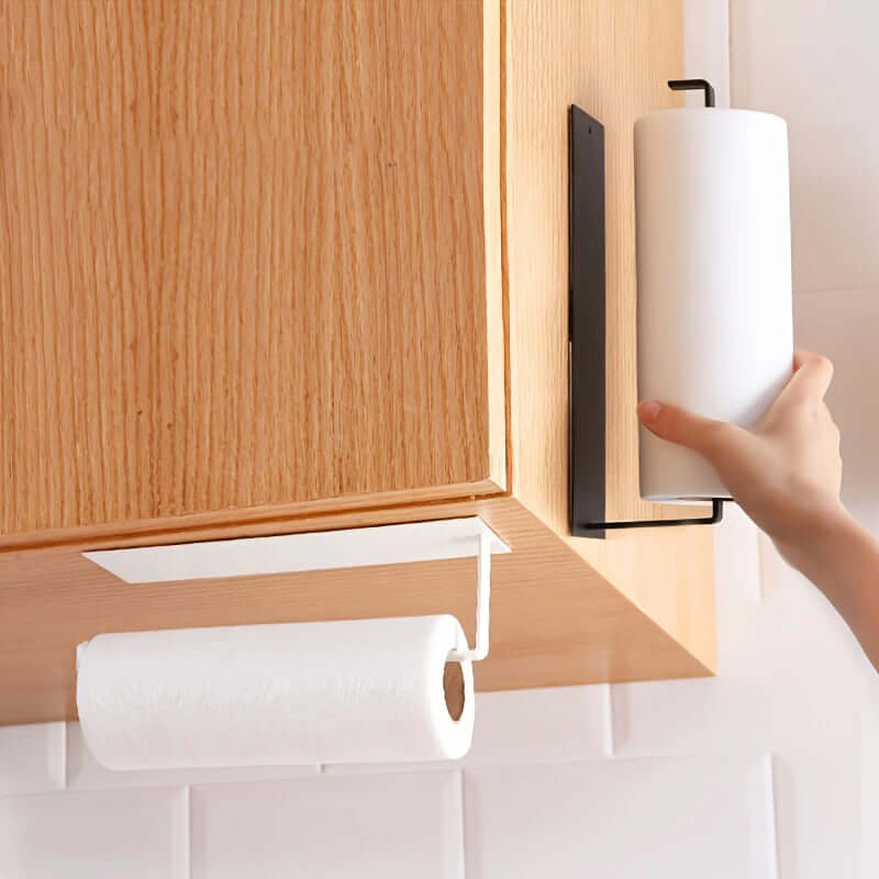 Kitchen Carbon Steel Paper Towel Rack Punch Free Paper Towel Rack Household Paper Rack Storage Rack -  from PurelyFreshAir | Available at PurelyFreshAir