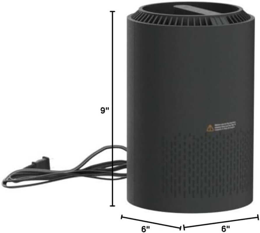 Air Purifiers, Air Purifier for Bedroom HEPA Air Filter for Smoke Pollen Dander Hair 22Db Quiet Air Cleaner for Home, Bedroom, Living Room, Kitchen - Black -  from PurelyFreshAir | Available at PurelyFreshAir