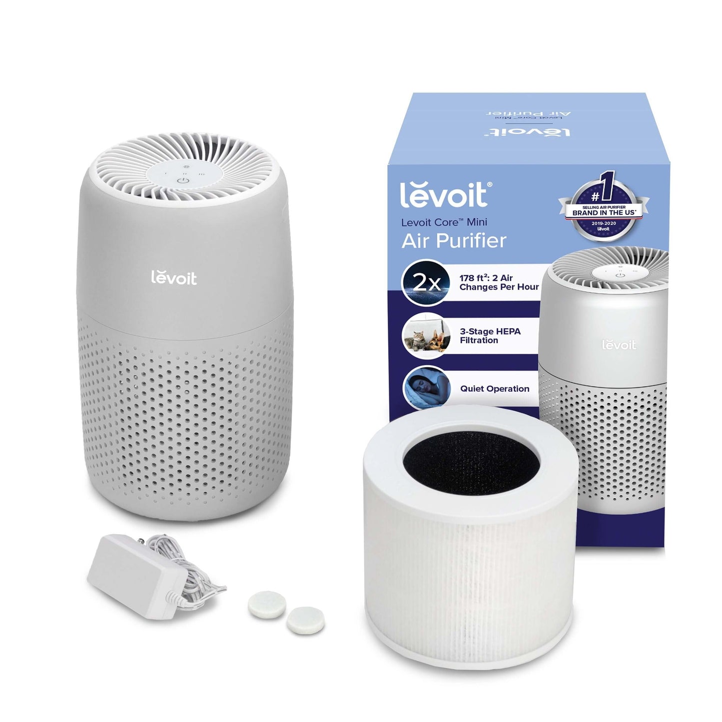 Desktop HEPA Air Purifier with Aroma for Bedroom & Office (178 Sq. Ft), Core Mini, Gray. -  from My Store | Available at PurelyFreshAir