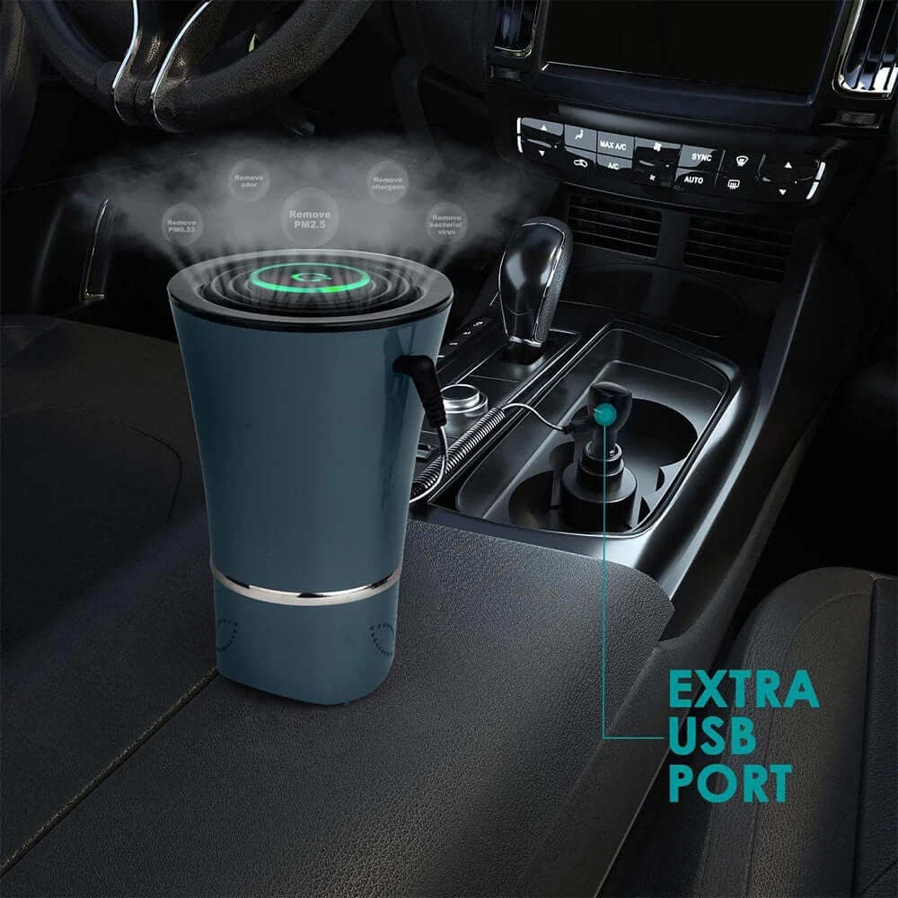 Portable Air Purifier HC3, 4-Stage HEPA Air Filter, Reduces for Allergens Smoke Dust Odor for Vehicle, Gray -  from My Store | Available at PurelyFreshAir