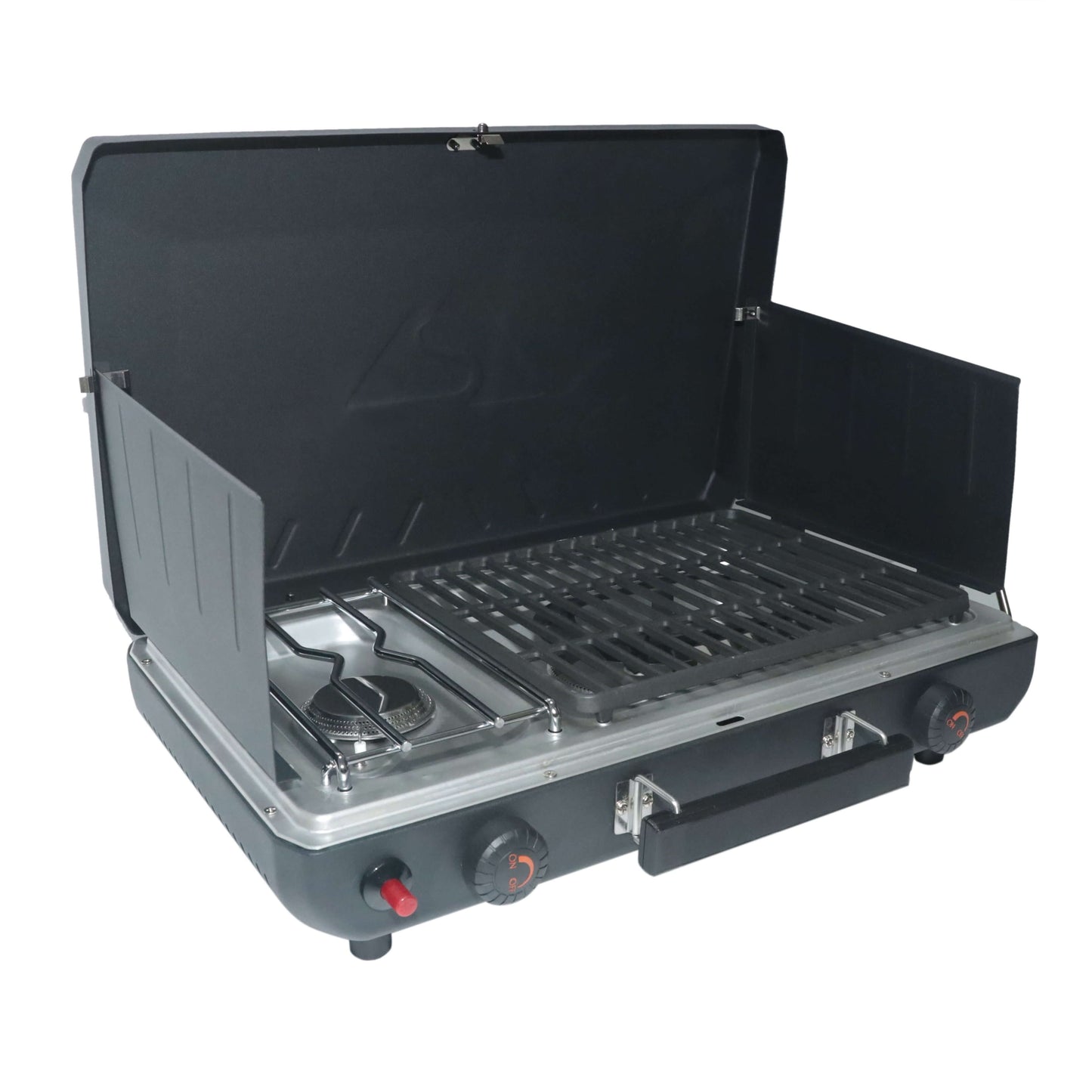 Propane 2-In-1 Portable 2 Burner Grill Camp Stove, Model GCT2220WB -  from PurelyFreshAir | Available at PurelyFreshAir