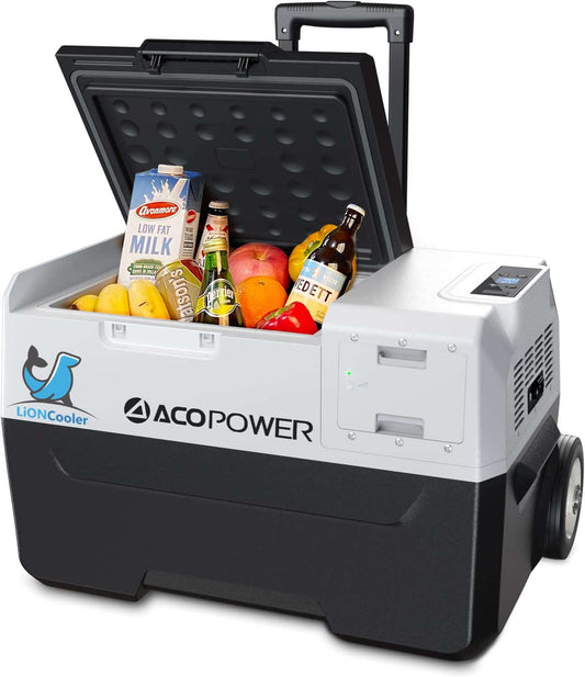 &Lioncooler 12V Car Refrigerator-32 Quart/30L Portable Freezer with App Control, Rechargeable Battery, and Electric Compressor Cooler for RV, Boat, and Camping -  from PurelyFreshAir | Available at PurelyFreshAir