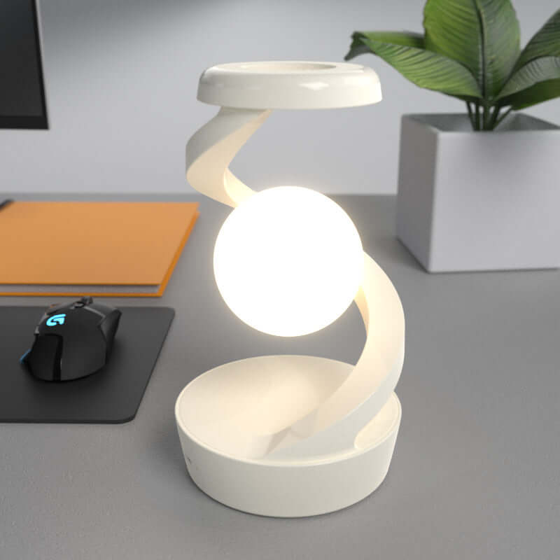 Rotating Moon Desk Lamp with Phone Wireless Charging Sensor Control Table Lamps Decorative Desktop Lamp Small Night Lamp Home Decor -  from PurelyFreshAir | Available at PurelyFreshAir