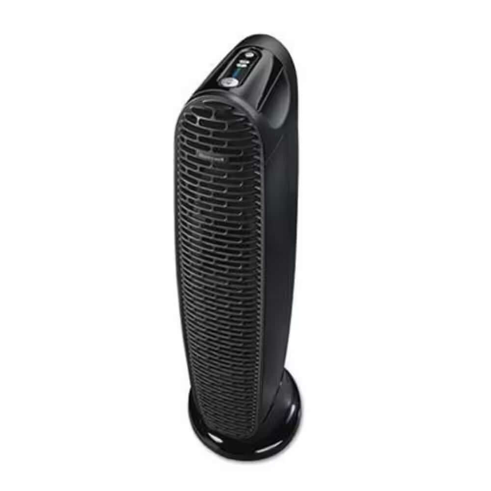 Tower air purifier with QuietClean tech, compact, HEPA filter, quiet, energy-efficient