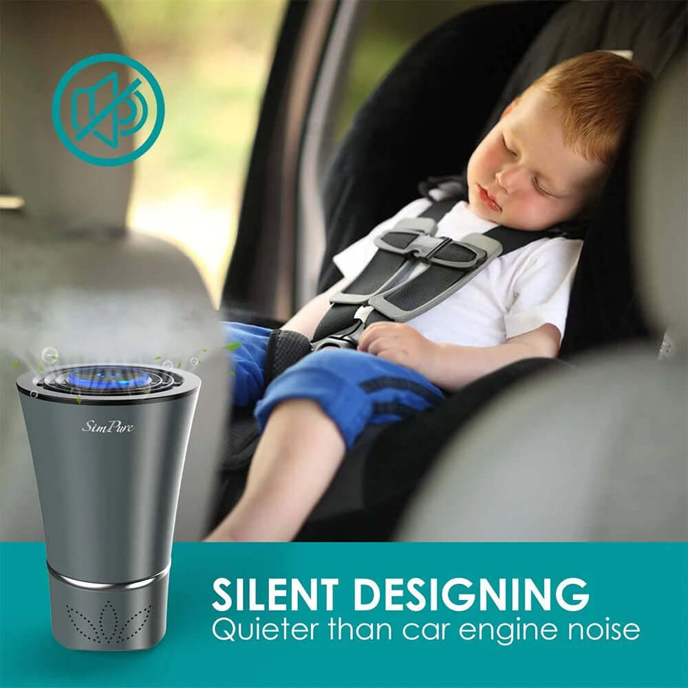 Portable Air Purifier HC3, 4-Stage HEPA Air Filter, Reduces for Allergens Smoke Dust Odor for Vehicle, Gray -  from My Store | Available at PurelyFreshAir