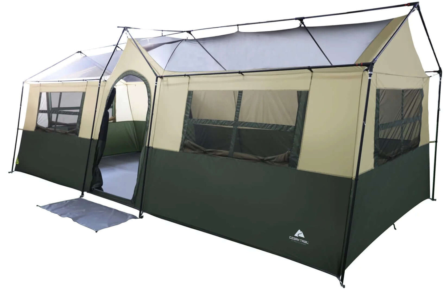 Hazel Creek 12 Person 3-Room Cabin Tent, 20' X 9' X 84", Green -  from PurelyFreshAir | Available at PurelyFreshAir