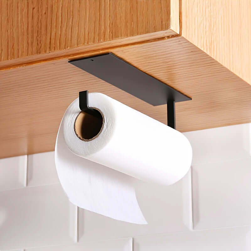 Kitchen Carbon Steel Paper Towel Rack Punch Free Paper Towel Rack Household Paper Rack Storage Rack -  from PurelyFreshAir | Available at PurelyFreshAir