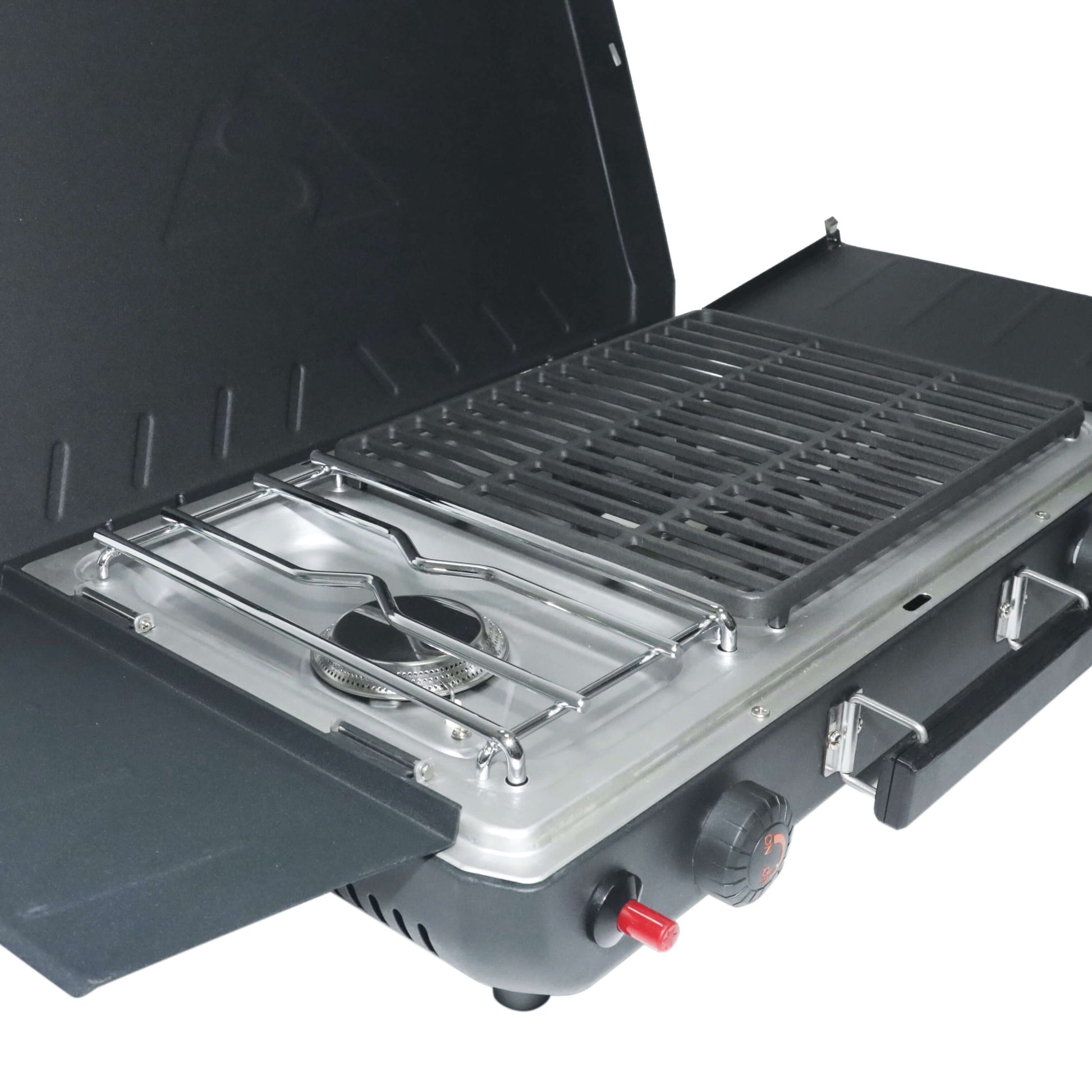 Propane 2-In-1 Portable 2 Burner Grill Camp Stove, Model GCT2220WB -  from PurelyFreshAir | Available at PurelyFreshAir